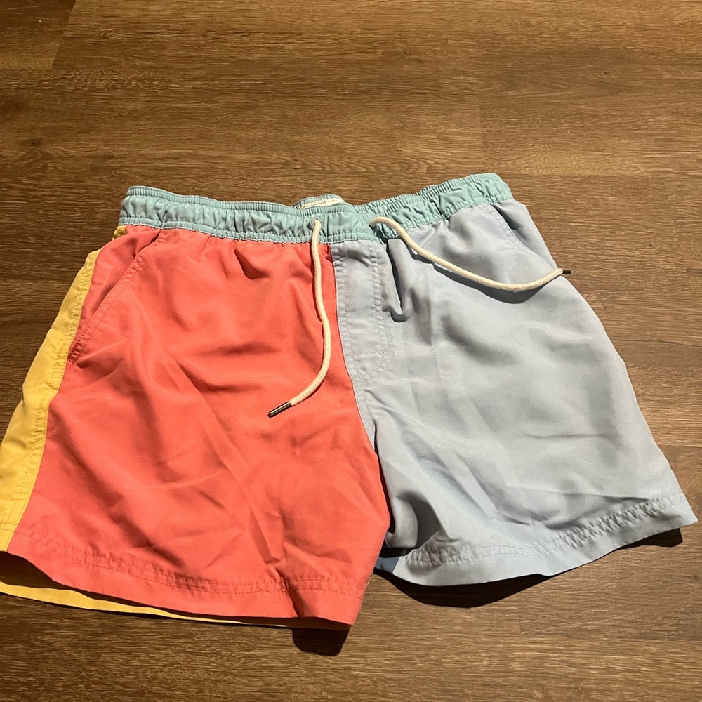 American Eagle Outfitters Colorblock Shorts - Red, Yellow, Blue
